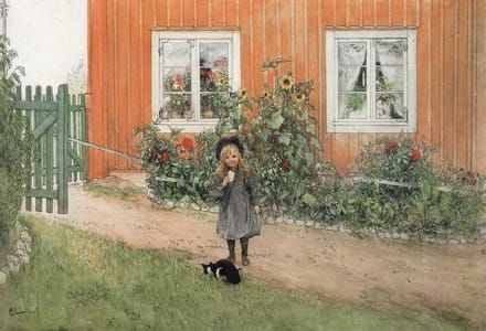 Artwork Title: Brita With A Cat And A Sandwich