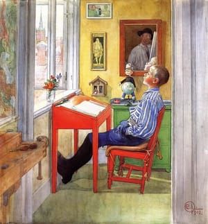 Artwork Title: Esbjorn Doing His Homework