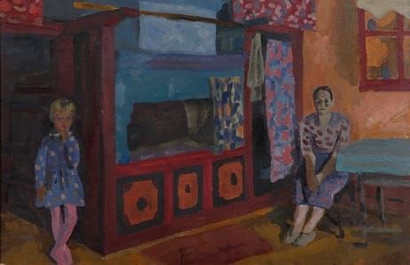 Artwork Title: In a Peasant's Log Hut (Izba)