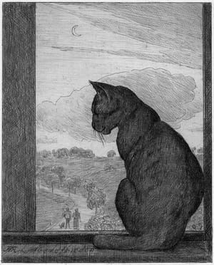 Artwork Title: Die Katze Abendfrieden
