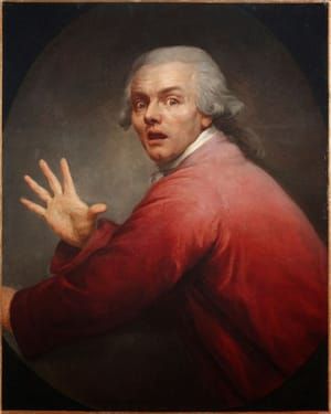 Artwork Title: Self Portrait Showing Surprise and Terror (Autoportrait en homme surpris et terrorisé