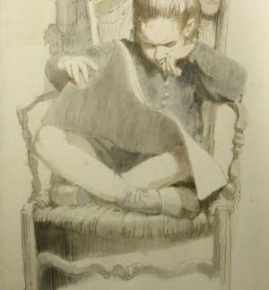 Artwork Title: Untitled (Girl sitting and reading)