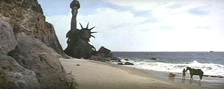 Artwork Title: One of the most famous images from the movie “Planet of the Apes” is this matte painting by Emile Ko