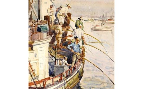 Artwork Title: Fishing, San Pedro