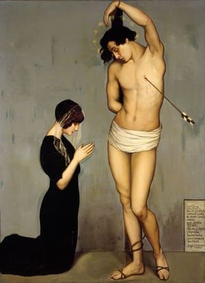 Artwork Title: Ex-voto, Martirio de San Sebastián