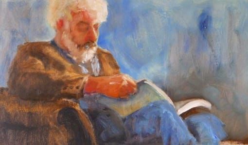 Artwork Title: Self Portrait Reading