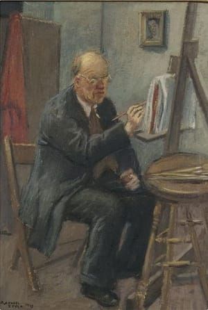 Artwork Title: David Burliuk at Work