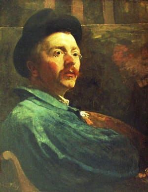Artwork Title: Self Portrait in Blue-Green Painter's Smock