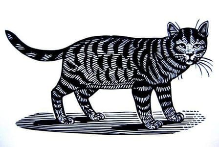 Artwork Title: Linocut Cat