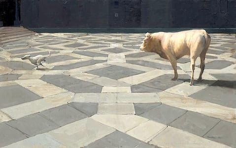 Artwork Title: Stier hond vloer (Steer Dog Floor)
