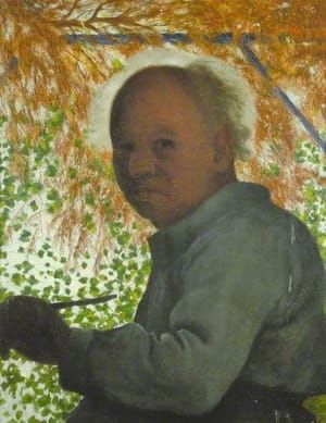 Artwork Title: Self Portrait with a Green Brush