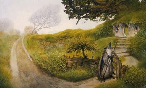 Artwork Title: Gandalf Returns to Bag End
