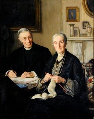 Artwork Title: Canon Fisher and his Wife by Fred Elwell