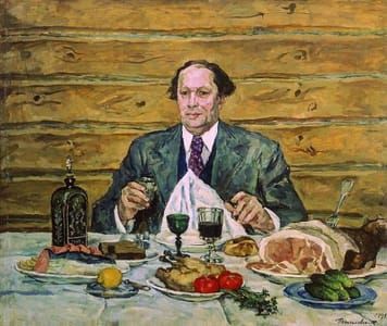 Artwork Title: A. N. Tolstoy, Visiting the Artist