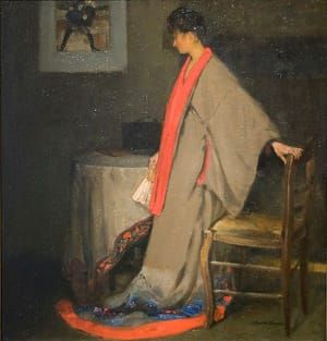 Artwork Title: Young Woman in Kimono