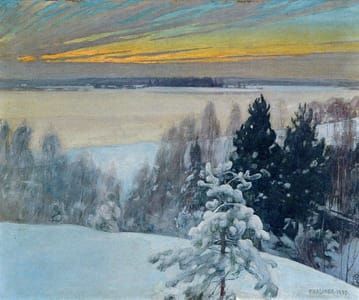 Artwork Title: Talvinen Iltarusko