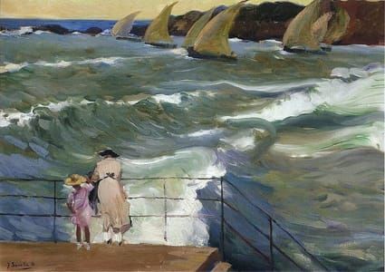 Artwork Title: Rompeolas de San Sebastián