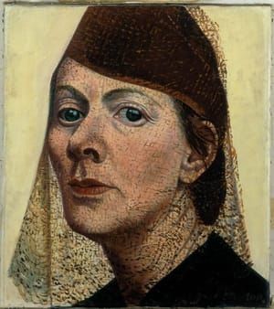 Artwork Title: Self Portrait with Hat and Voile