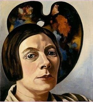 Artwork Title: Zelfportret tegen palet (Self Portrait in Front of a Palette)
