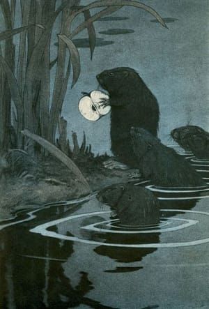 Artwork Title: He Smelled the Apple as he Ate. Folks of The Wood (Wood Folk Comedies)