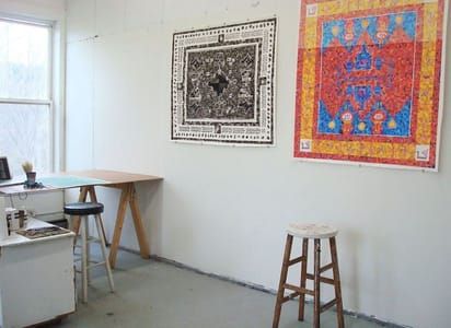 Artwork Title: Damascus Chessboard Rug