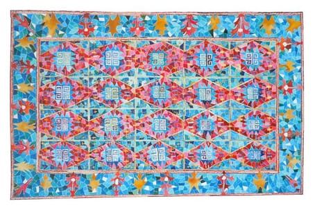 Artwork Title: Damascus Chessboard Rug