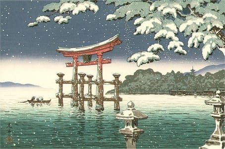 Artwork Title: Snow at Miyajima