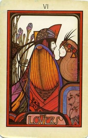 Artwork Title: The Aquarian Tarot Deck: The Lovers