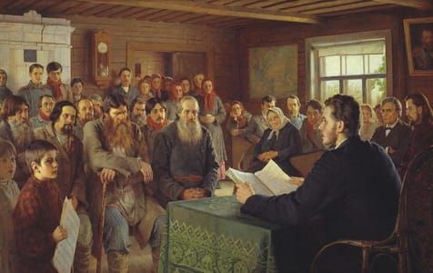 Artwork Title: Sunday Reading in Rural School
