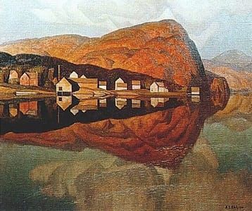 Artwork Title: Village at Sundown