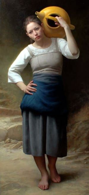 Artwork Title: Jeune Femme Allant a la Fontaine (after Bouguereau)