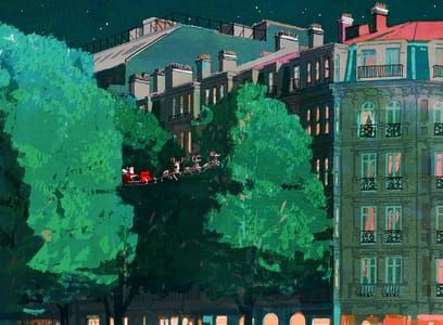 Artwork Title: Flying Through Trees Along the Street