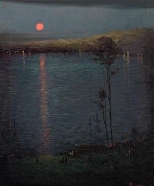 Artwork Title: Moon on the Lake