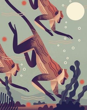 Artwork Title: Crab-Eating Macaques