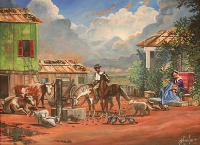 Artwork Title: Slave at the Farm