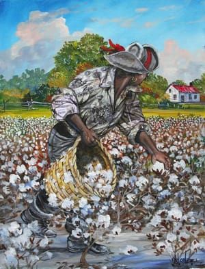 Artwork Title: Slave Gathering Cotton II