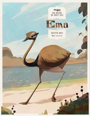 Artwork Title: Greater Rhea / Ema