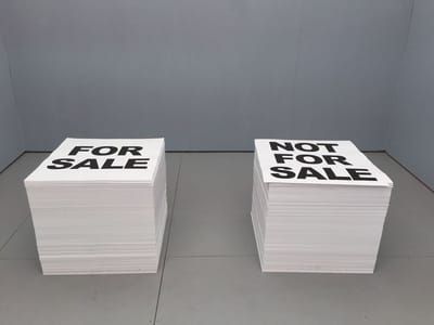 Artwork Title: For Sale, Not For Sale