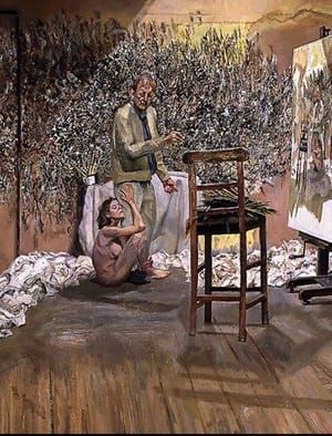 Artwork Title: The Painter Surprised by a Naked Admirer (Self Portrait)