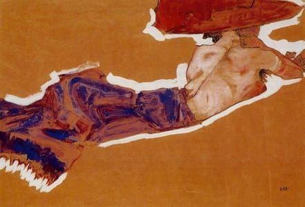 Artwork Title: Reclining Semi-Nude with Red Hat