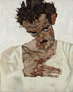 Artwork Title: Self Portrait With His Head Down