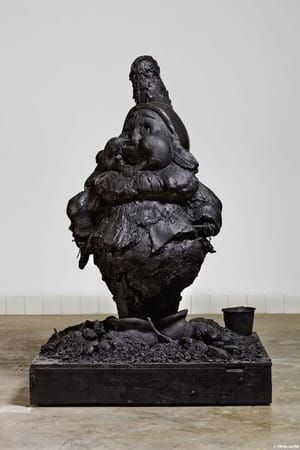 Artwork Title: White Snow Dwarf, Happy / black silicone