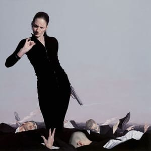 Artwork Title: Lady Sham Inspects The Damage