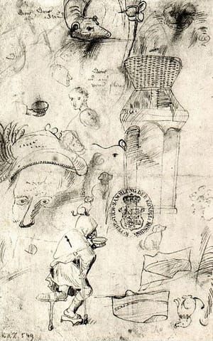 Artwork Title: Various Sketches and a Beggar