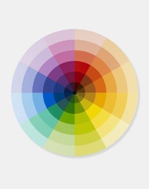 Artwork Title: Monochromatic Sectors from Primary, Secondary & Tertiary Colour Ring,  Dark Centre