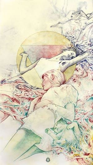 Artwork Title: Girls Lying
