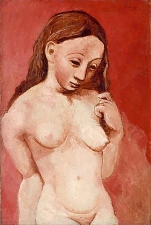 Artwork Title: Nu sur fond rouge