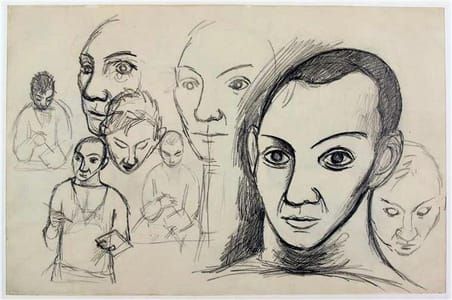 Artwork Title: Studies for Self Portraits