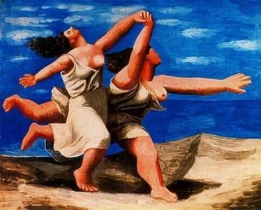 Artwork Title: Deux femmes courant sur la plage (La course) (Two Women Running on the Beach (The Race))