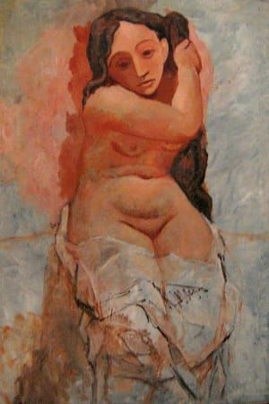 Artwork Title: Woman plaiting her hair